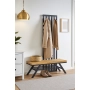 Ławka Metalowa Z Wieszakiem Loft Siedzisko Drewno Lite Dąb LM-92 Rozmiary od 50 cm do 200 cm